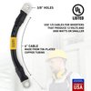 Exell Battery AWG #1/0 Black Battery Interconnect Cable 6" with 3/8" Lugs BIC-10AWGBLK6